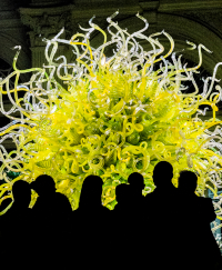 Mike Hudak's photo of the Dale Chihuly sculpture SOL DEL CITRON at the New York Botanical Garden (2017) | Photo by Mike Hudak.