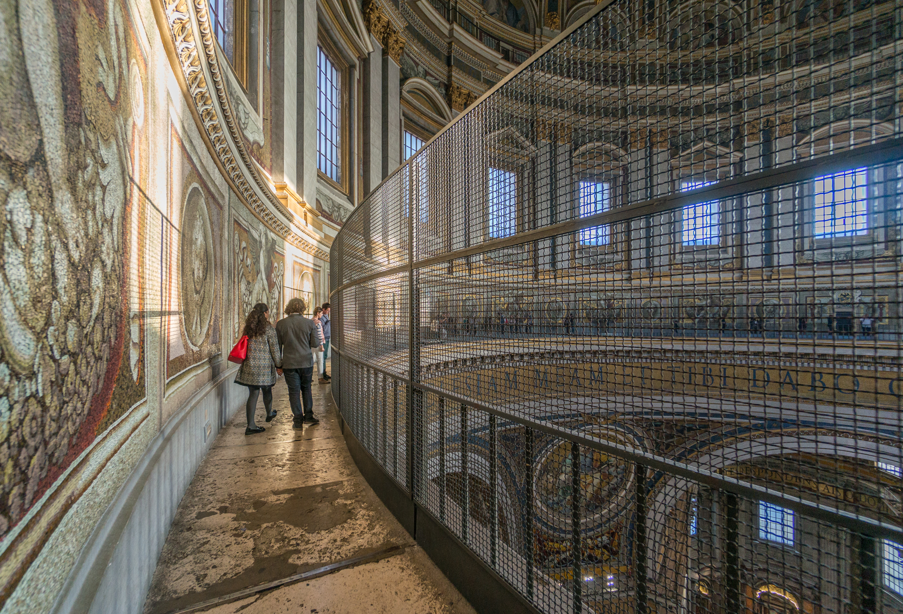 Walkway within the dome of Basilica Papale di San Pietro in Vaticano (Saint Peter's Basilica in Vatican City) | Photo by Mike Hudak